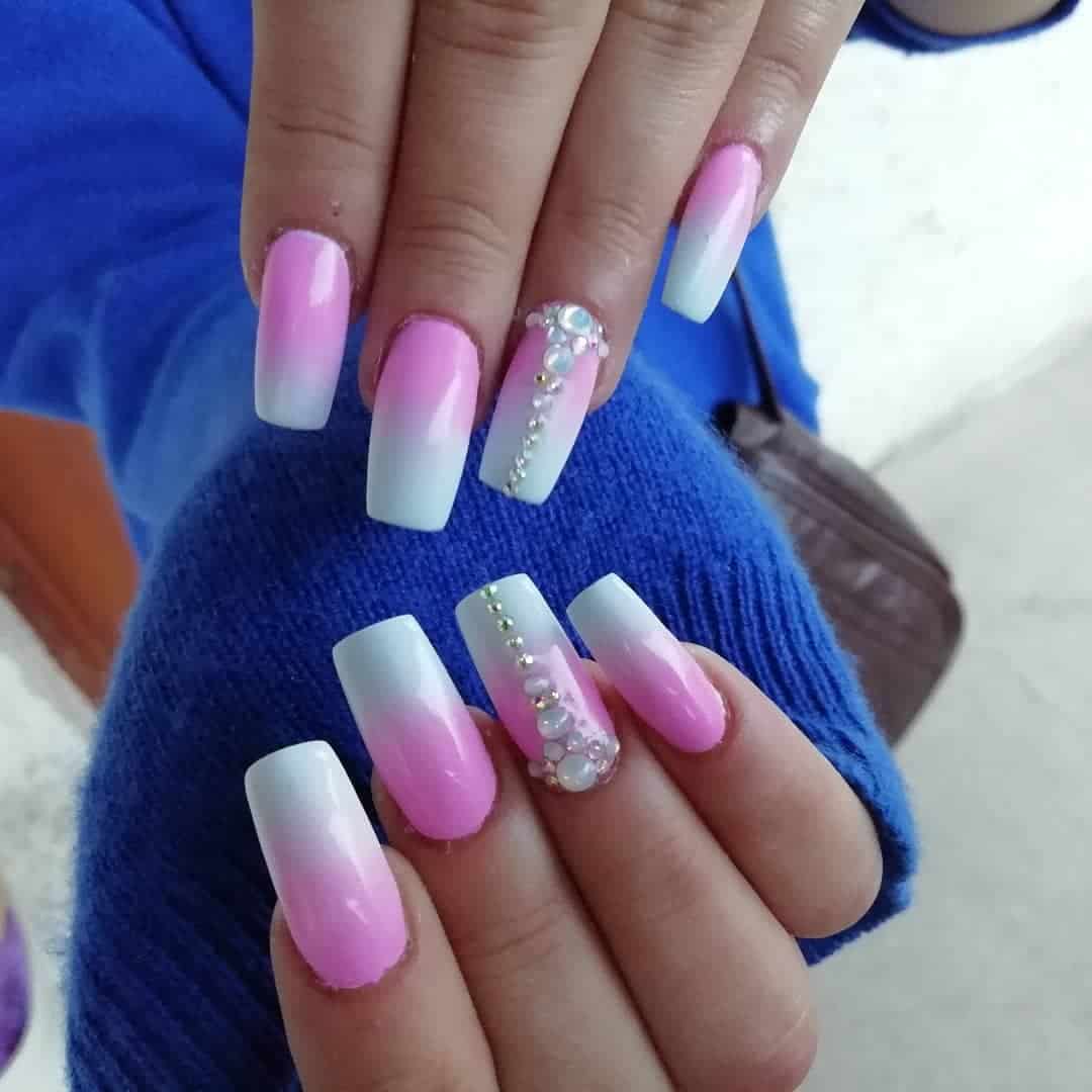 Gender reveal party nails ideas