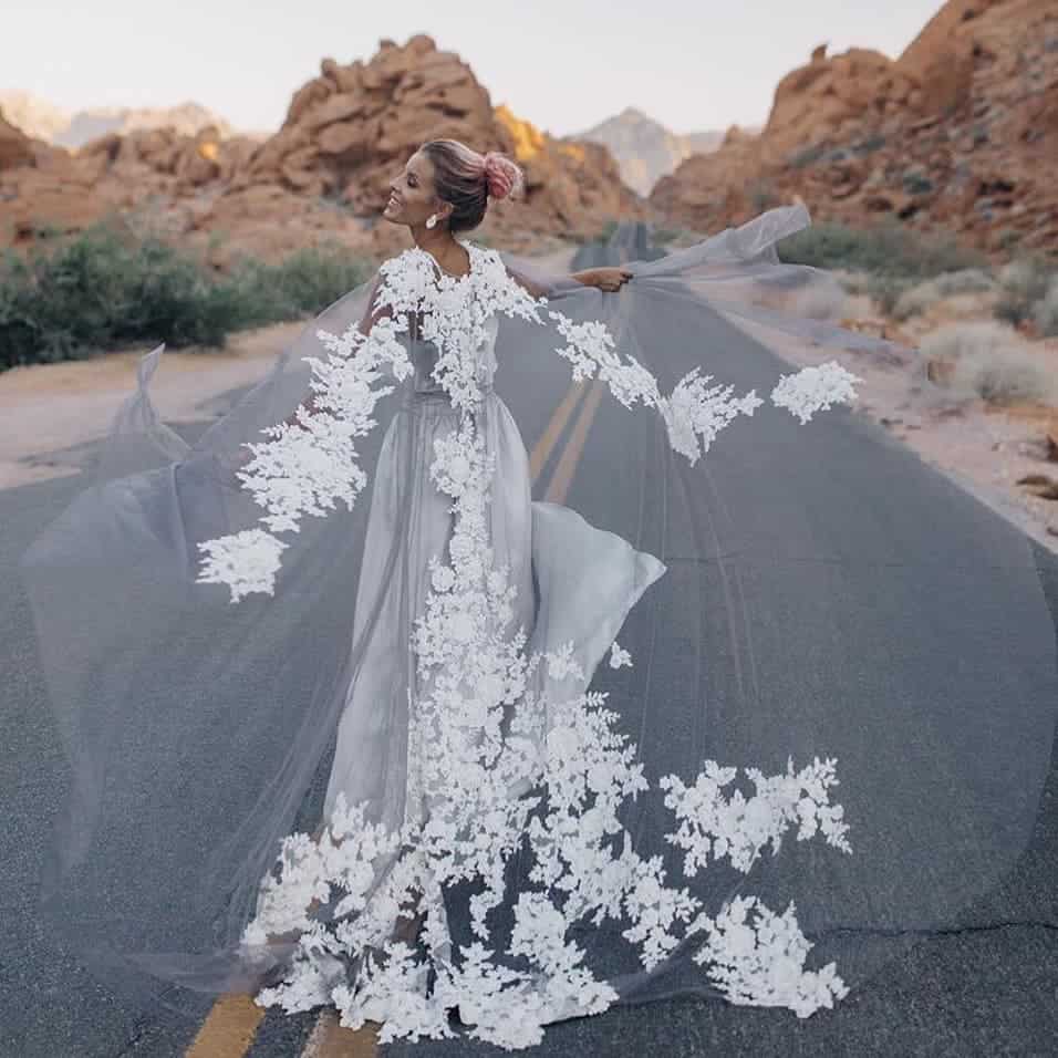 Wedding capes is a new 2020 bridal trend