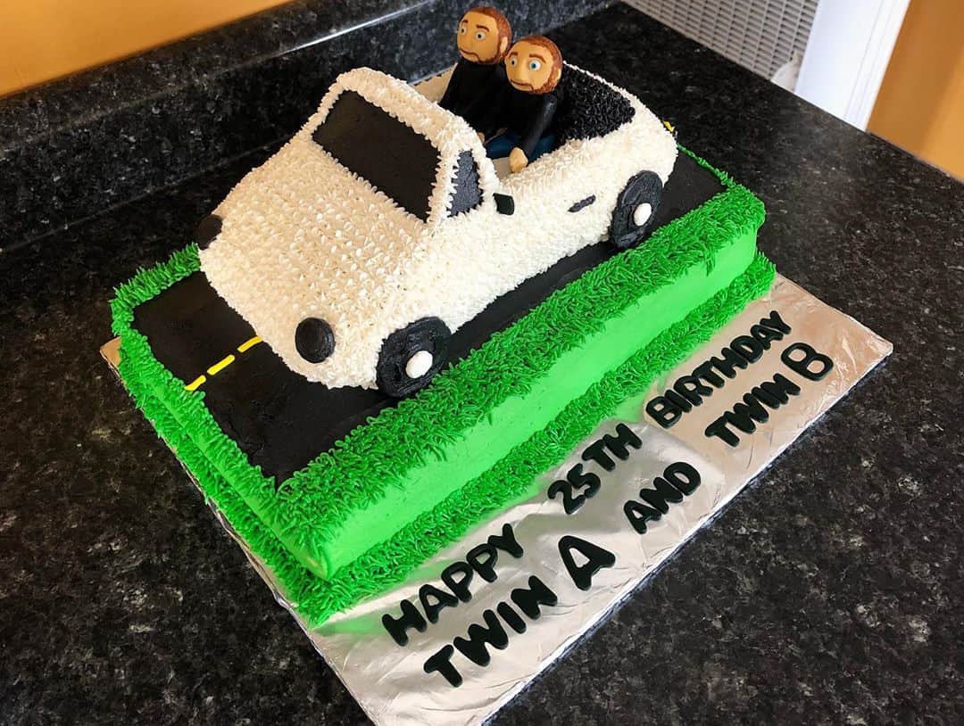 Birthday cake for twins