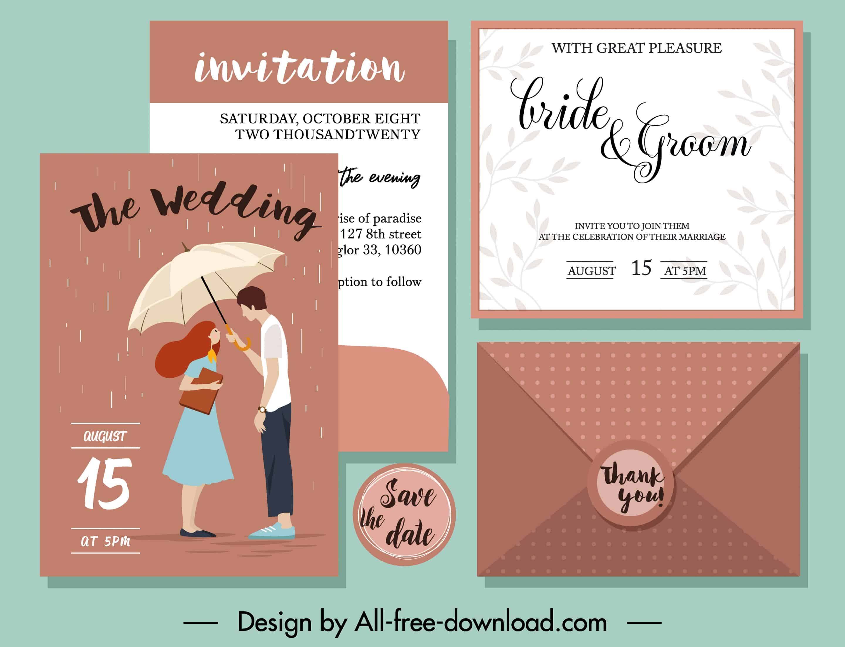 Rain - Wedding Invitation