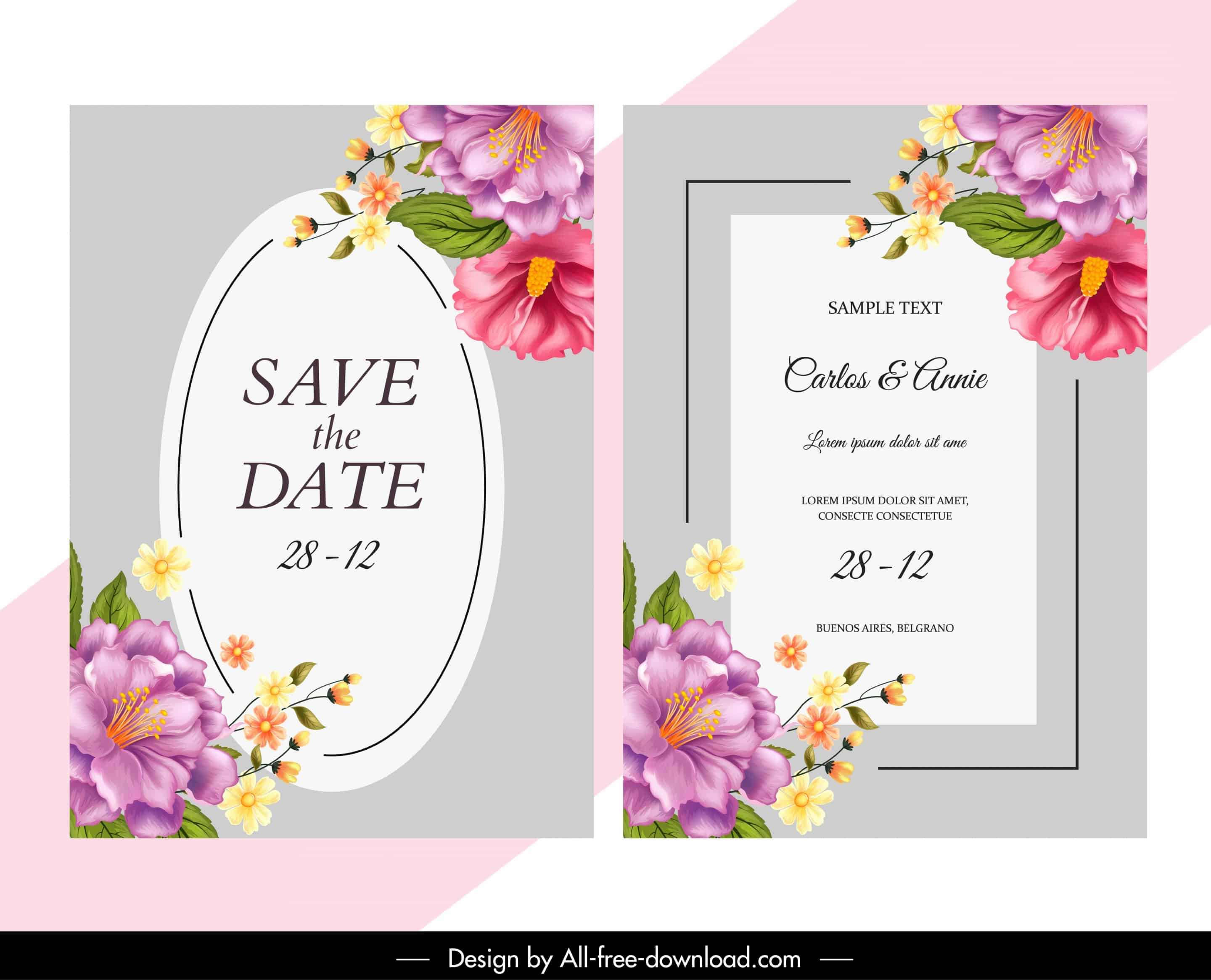 Elegant Floras - Wedding Invitation