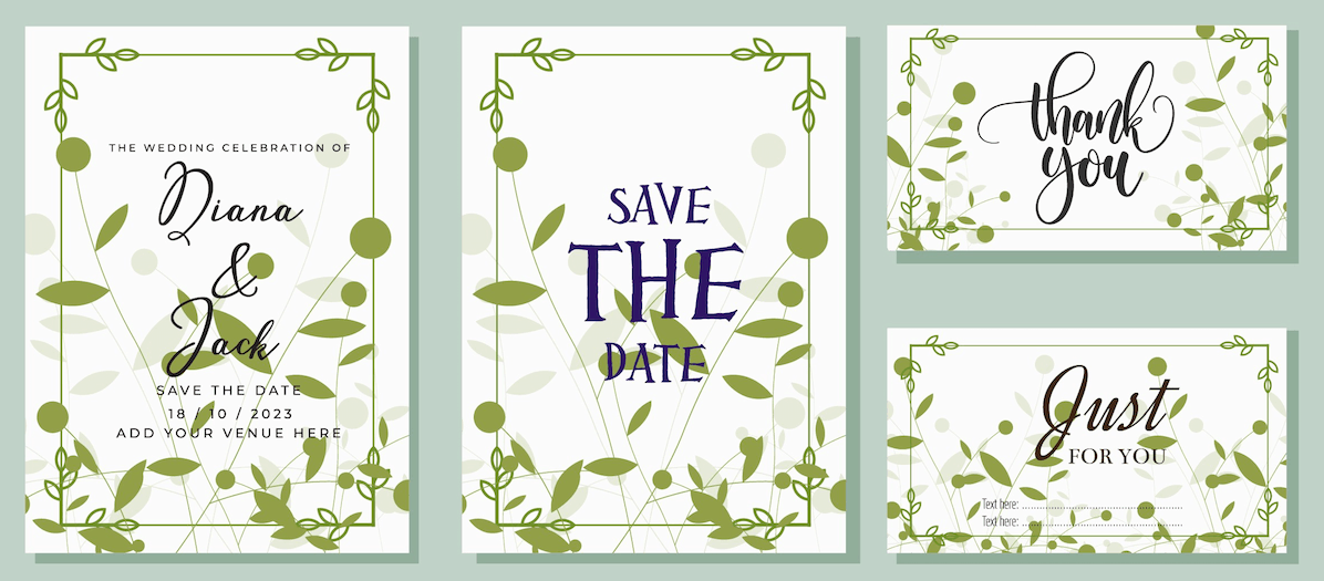 Leaf Theme - Wedding Invitation