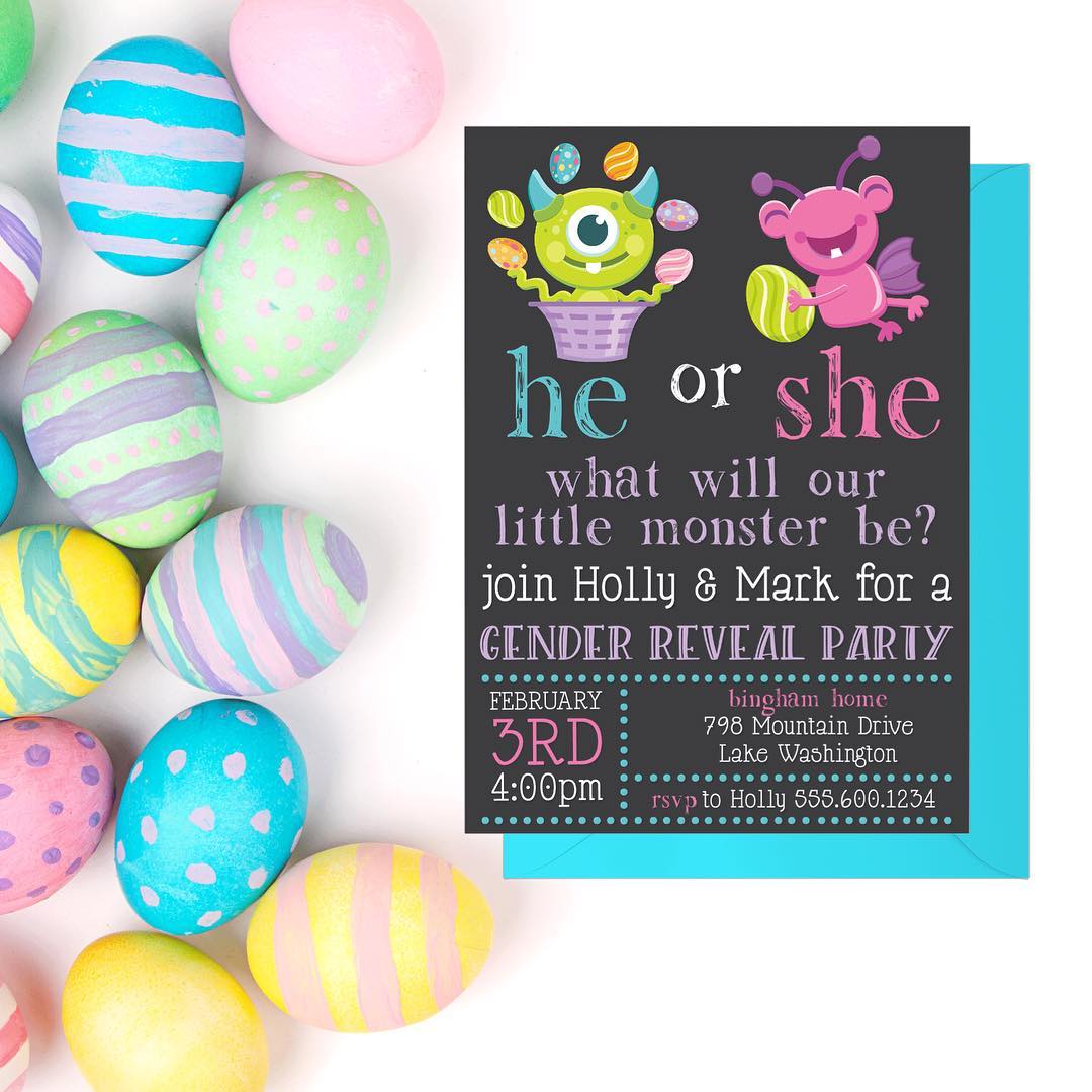 Easter Gender reveal party!