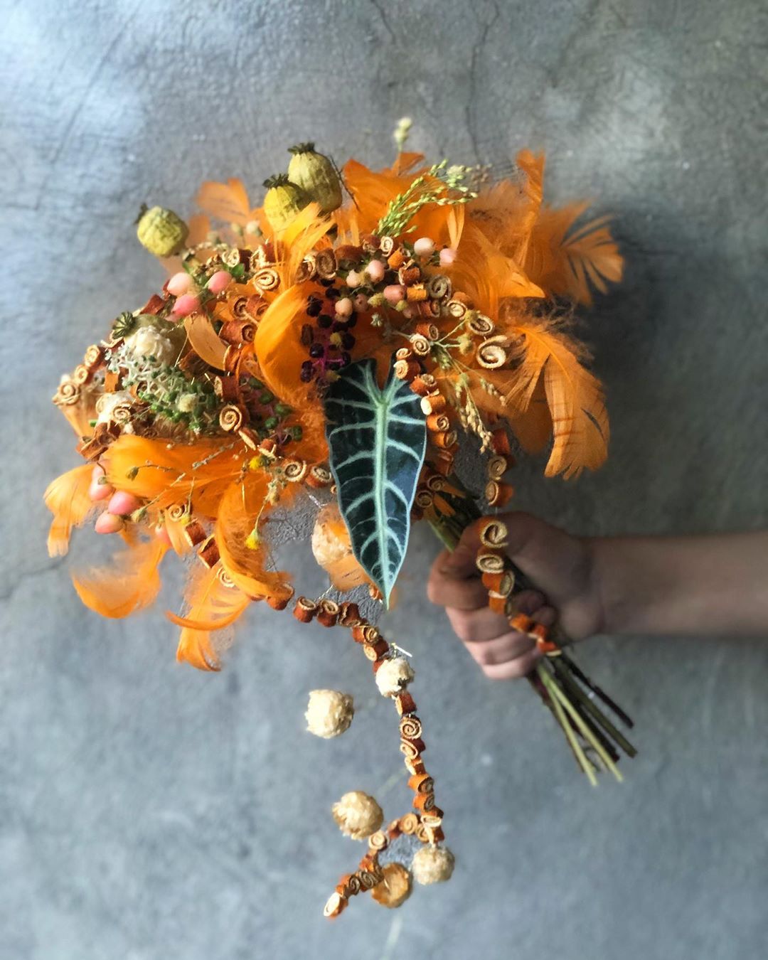 Unusual wedding bouquet