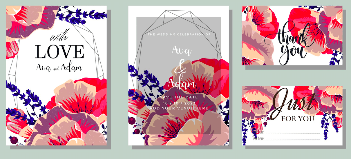 Elegant Petals - Wedding Invitation