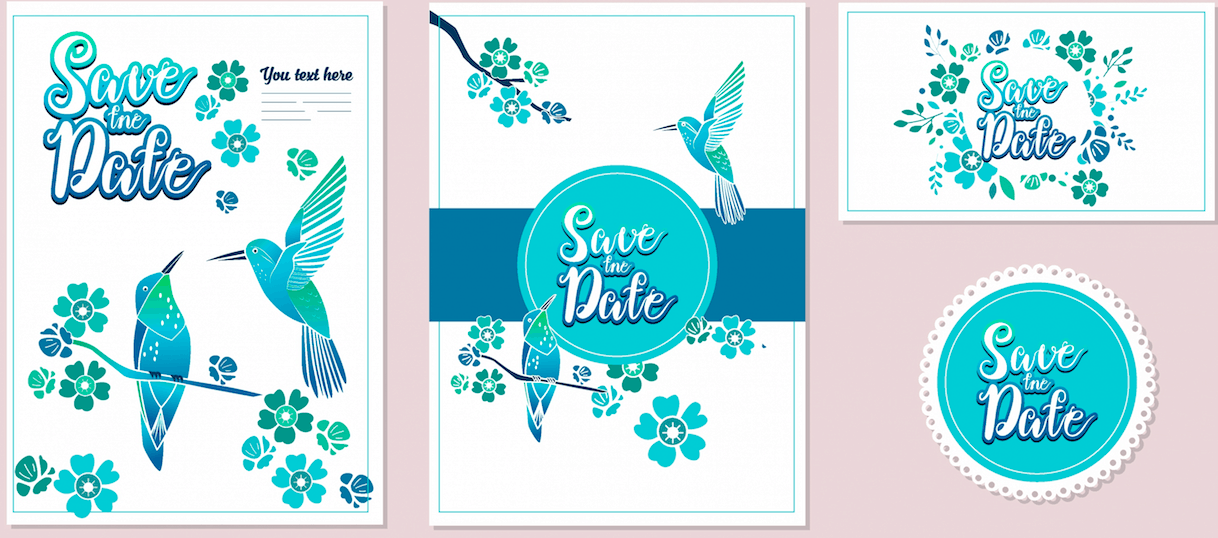 Blue Birds – Wedding Invitation
