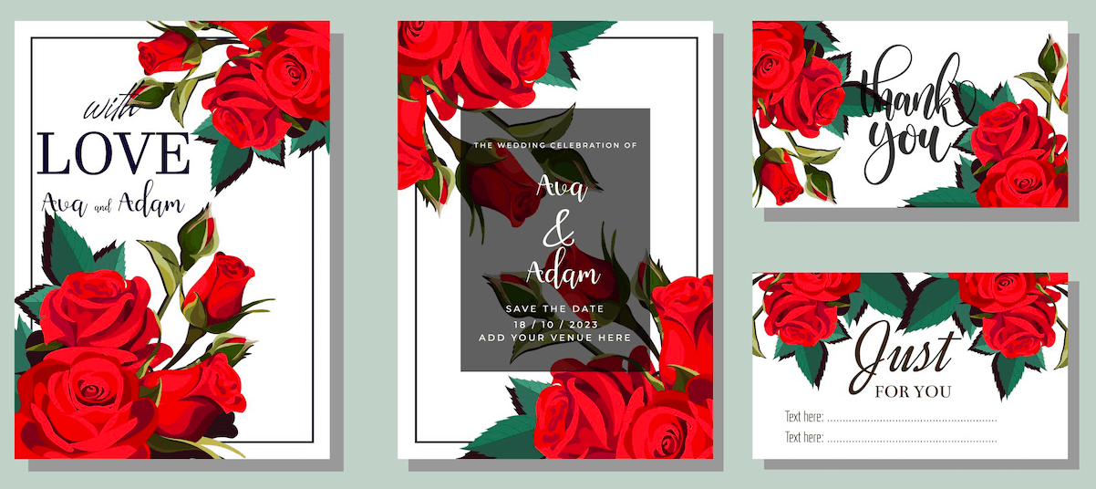 Red Roses – Wedding Invitation
