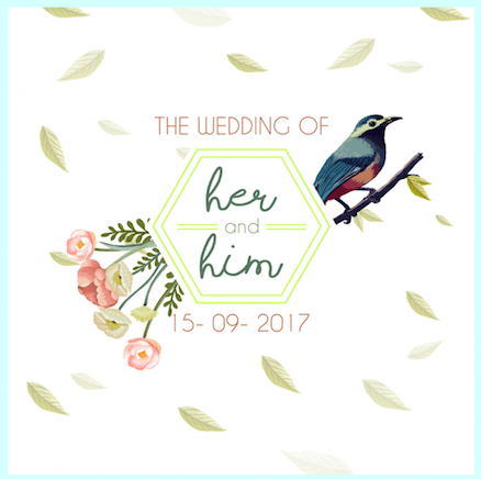 Flowers and Sparrow – Wedding Invitation