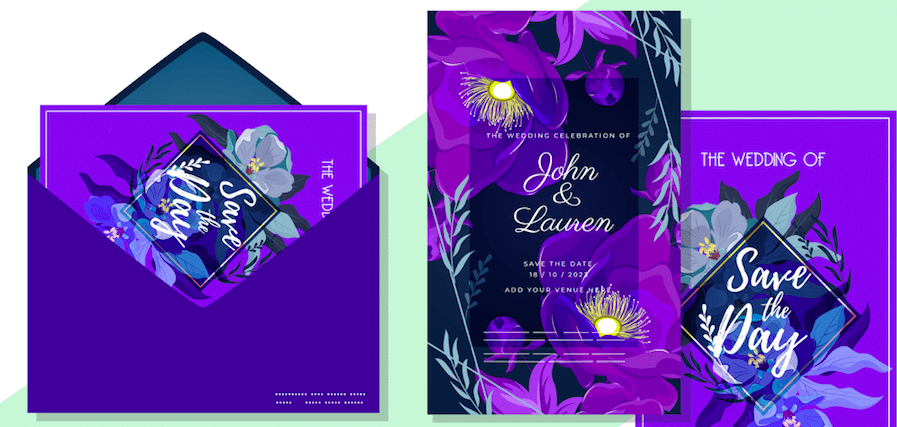 Midnight Flowers – Wedding Invitations