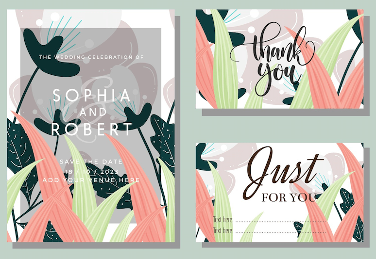 Pink Flora – Wedding Invitation