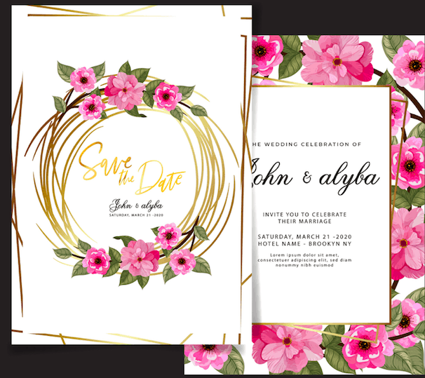 Blooming Wreath – Wedding Invitation
