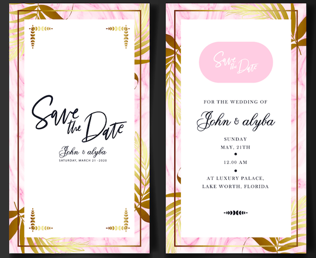 Golden Leaf – Wedding Invitation