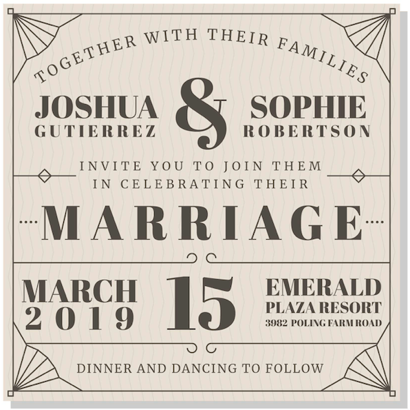 ArtNuvo – Wedding Invitation