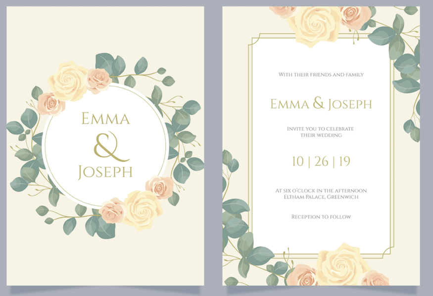 Beautiful Roses – Wedding Invitation