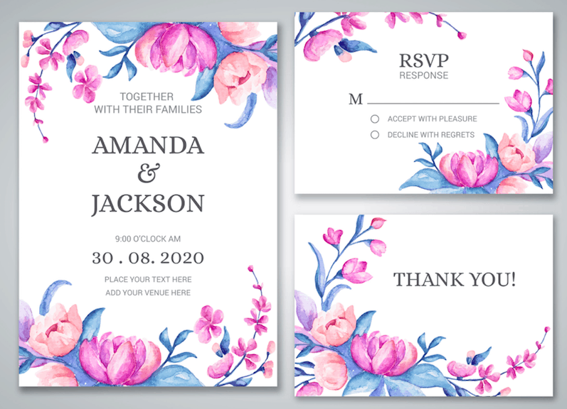 Watercolour Botanica – Wedding Invitation