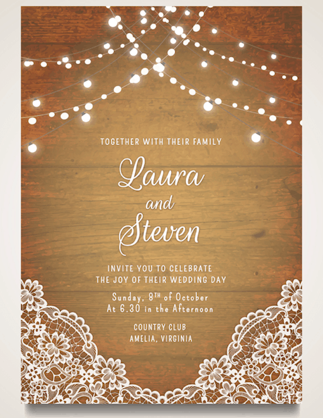 Rustic Lace – Wedding Invitation