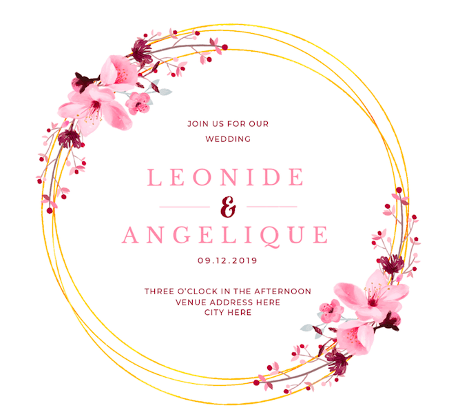 Watercolour Wreath – Wedding Invitation