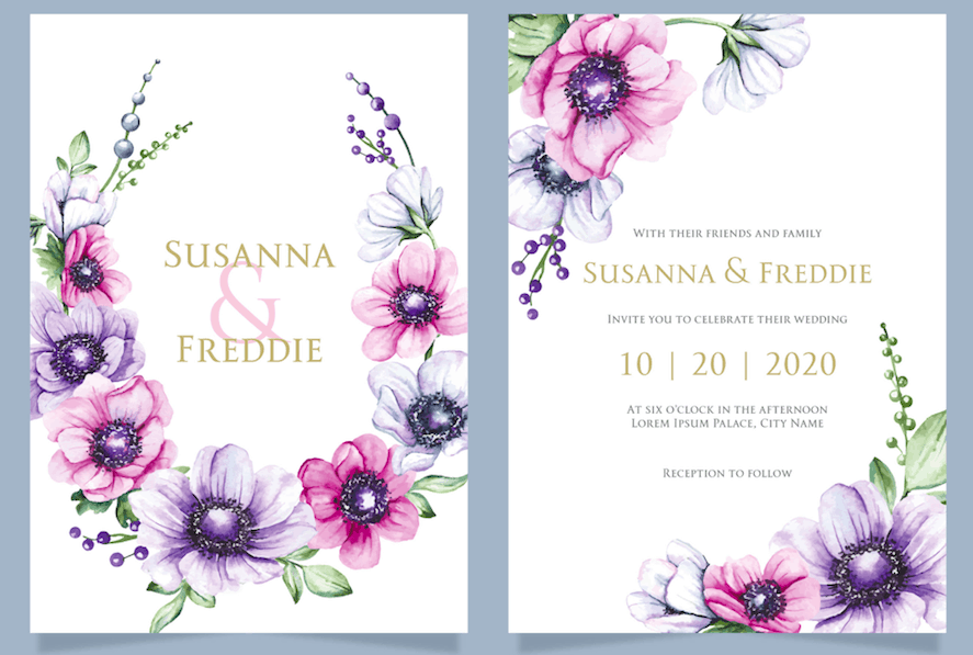 Marvellous Flowers – Wedding Invitation