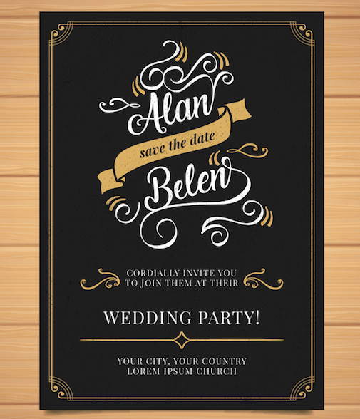 Hipster Wedding Invitation