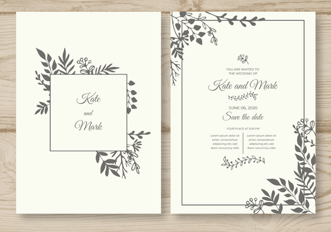 Hand-drawn Wedding Invitation