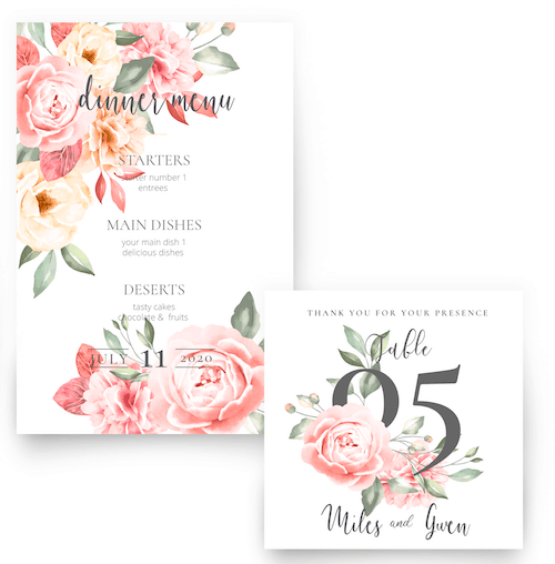 Peony Rose – Wedding Invitation