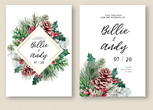 Snowy Winter – Wedding Invitation