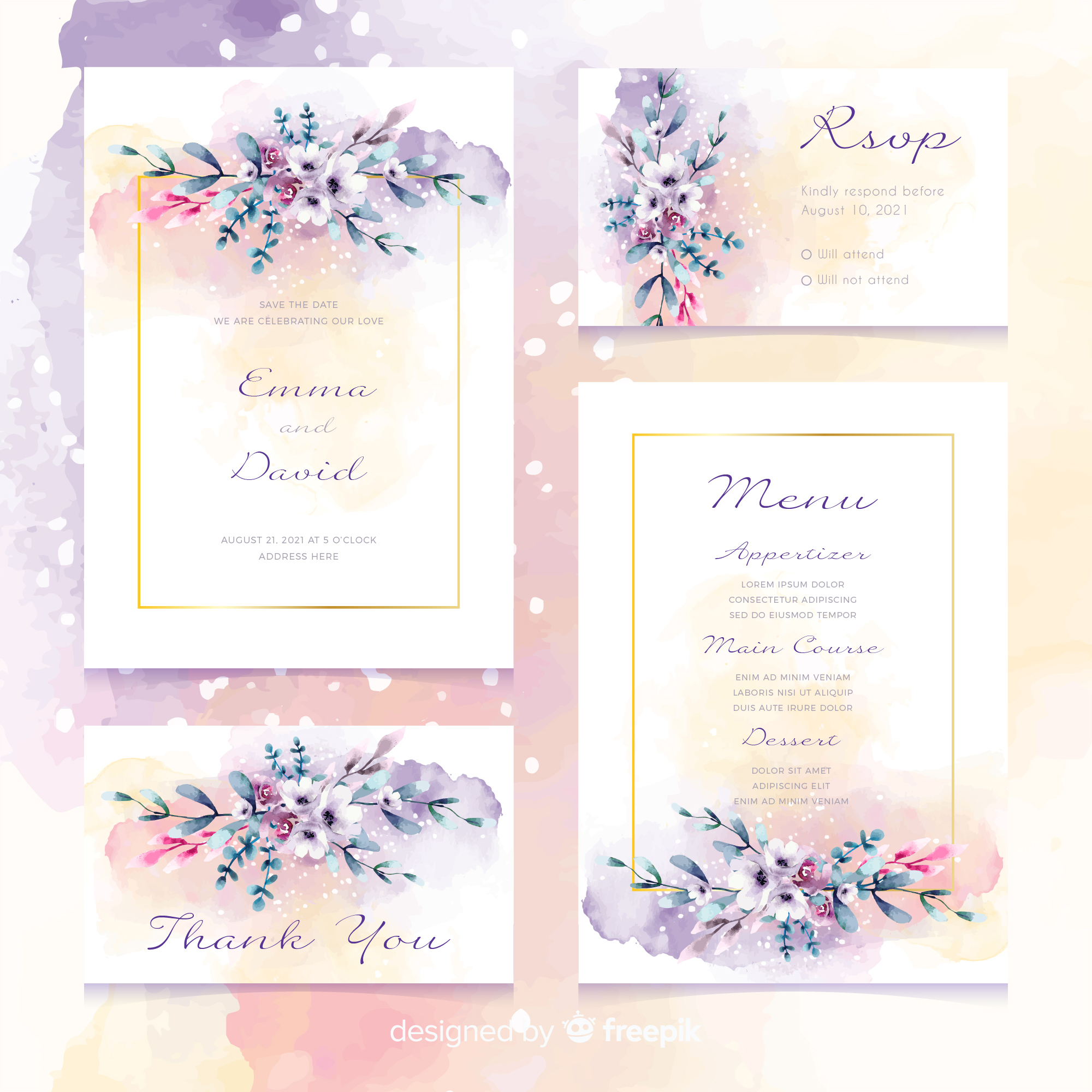 Spring Flora – Wedding Invitation